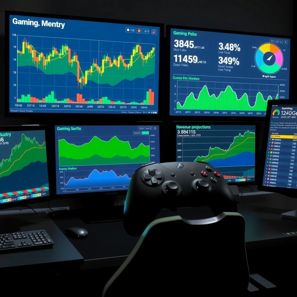 Gaming industry market analysis dashboard